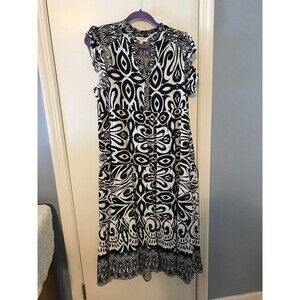 Umgee Boutique Dress Black and White Size Large